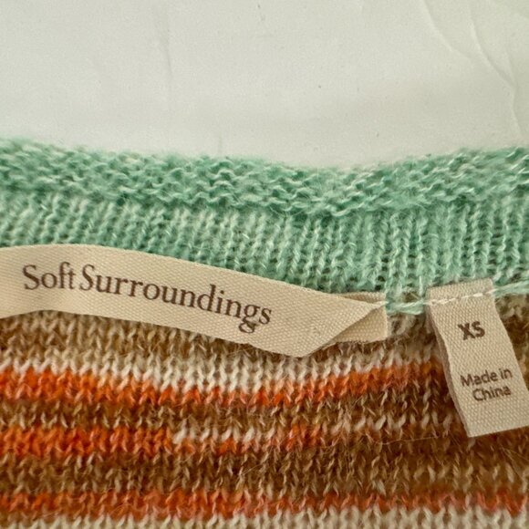 Soft Surroundings Open Cardigan Sweater Pockets Multicolor Size XS - S - Picture 10 of 11